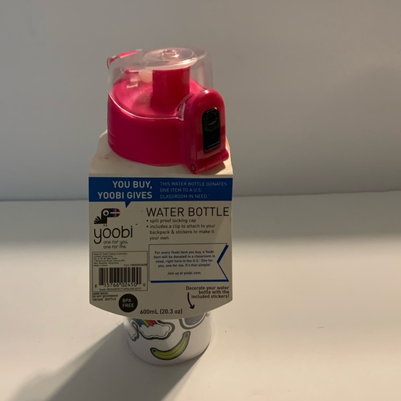 Yoobi Plastic Water Bottle With Stickers New - Picture 1 of 8